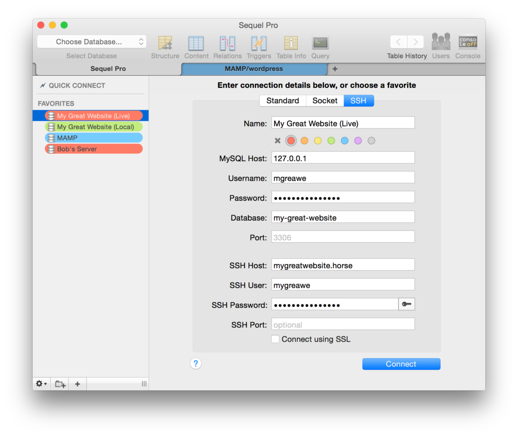 sequel pro for postgres